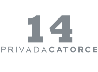 Logotipo de Privada Catorce, condominio que usa Eugenia